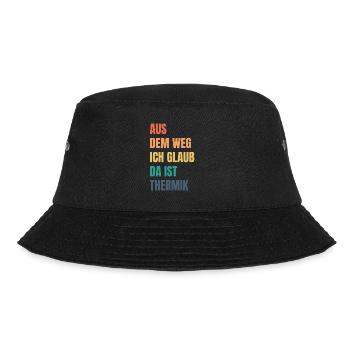 Ich Glaub Da ist Thermik RC Segelflieger - Bucket Hat - Schwarz - Vorne - Lela (165cm)