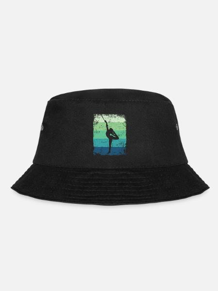 Gymnast Baton Retro Rhythmic Gymnastics - Bucket Hat - black