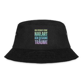 Ich designe keine Nailart Nageldesignerin - Bucket Hat - Schwarz - Vorne - Lela (165cm)