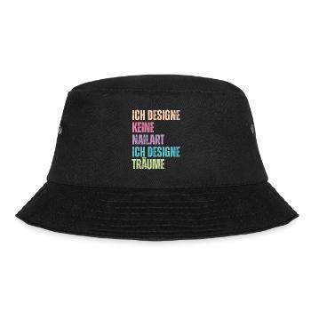 Ich designe keine Nailart Nageldesignerin - Bucket Hat - Schwarz - Vorne - Lela (165cm)