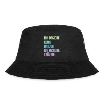 Ich designe keine Nailart Nageldesignerin - Bucket Hat - Schwarz - Vorne - Lela (165cm)