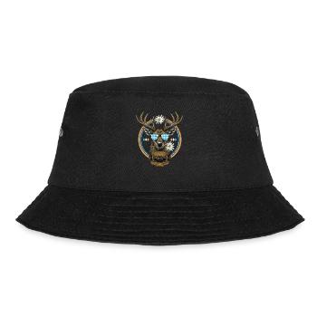 Hirschkopf Sunglasses Bavaria Volksfest Lausbua - Bucket Hat - black - Front - Lela (165cm)