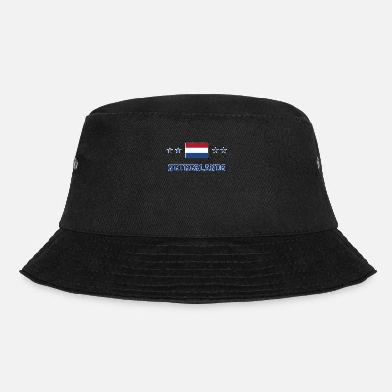 Niederlande - Bucket Hat - Schwarz
