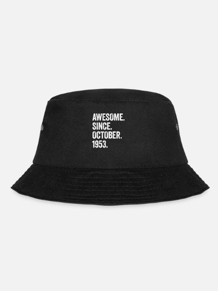 70 Years Awesome Since October 1953 70th Birthday - Bucket Hat - black