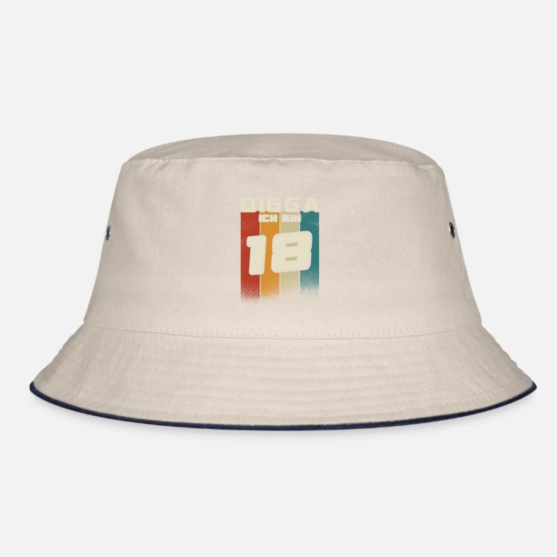 Digga ich bin 18 Jahre Junge 18. Geburtstag Retro Bucket Hat