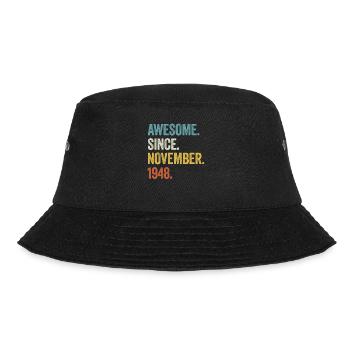 75 Years Awesome Since November 1948 75th Birthday - Bucket Hat - black - Front - Lela (165cm)