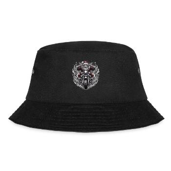 Motorbike Santa Clause Riding home for Christmas - Bucket Hat - Schwarz - Vorne - Lela (165cm)