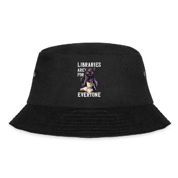 Bibliotheken Sind Für Alle Da Bibliothekar - Bucket Hat - Schwarz - Vorne - Lela (165cm)