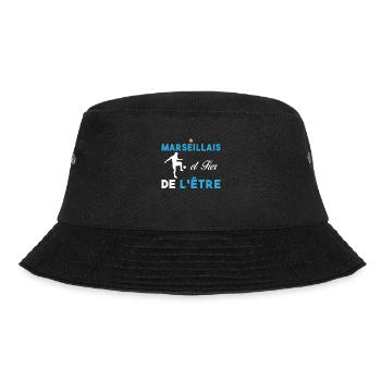 J'aime Marseille Je suis Supporter de Marseille - Bob - noir - Devant - Lela (165cm)