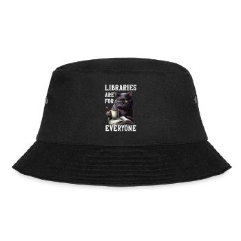 Libraries are for everyone Librarian - Bucket Hat - black - Front - Lela (165cm)