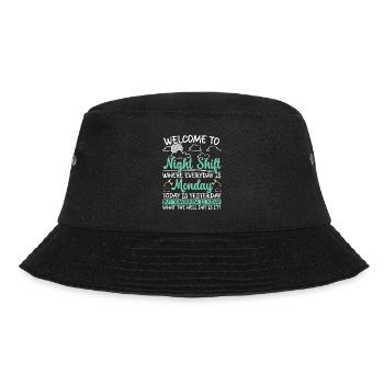 Night Shift Nurse Police Doctor - Bucket Hat - black - Front - Lela (165cm)