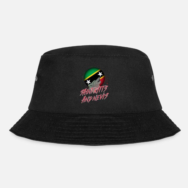 Saint Kitts and Nevis - Bucket Hat - black