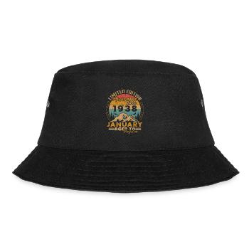 Birthday Gift Born In January 1938 - Bucket Hat - black - Front - Lela (165cm)