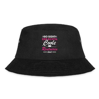 So sieht eine richtig coole Rentnerin aus - Bucket Hat - Schwarz - Vorne - Lela (165cm)