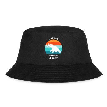 Lustiges Mammut Steinzeit Eiszeit Design Urzeit - Bucket Hat - Schwarz - Vorne - Lela (165cm)