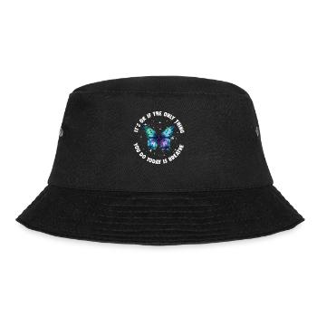 psycKrieger Für Geistige Gesundheit Lila Und Türki - Bucket Hat - Schwarz - Vorne - Lela (165cm)