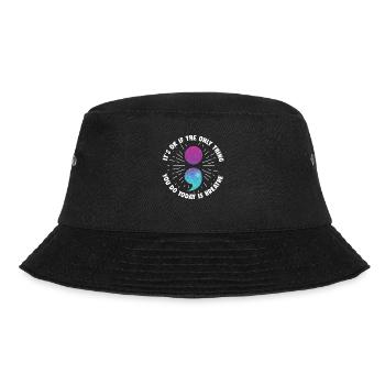 psycKrieger Für Geistige Gesundheit Lila Und Türki - Bucket Hat - Schwarz - Vorne - Lela (165cm)