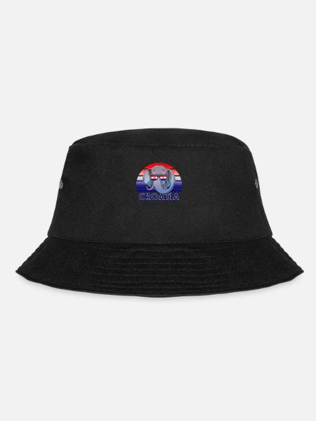 Kroatien - Bucket Hat - Schwarz
