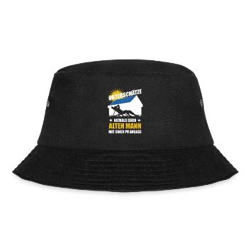Unterschätze nie einen alten Mann mit PV Anlage - Bucket Hat - Schwarz - Vorne - Lela (165cm)
