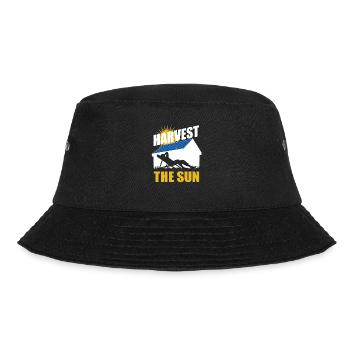 Harvest the sun - Photovoltaik - Solarenergie - Bucket Hat - Schwarz - Vorne - Lela (165cm)
