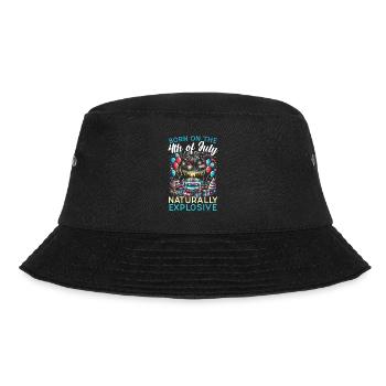 Vierter Juli Geburtstag Patriotisch 4. Juli Usa - Bucket Hat - Schwarz - Vorne - Lela (165cm)