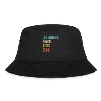 70. Geburtstag 70 Jahre Legendary Since April 1954 - Bucket Hat - Schwarz - Vorne - Lela (165cm)