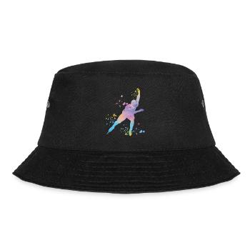 Eisschnellläufer Sportlerin Eisschnelllauf - Bucket Hat - Schwarz - Vorne - Lela (165cm)