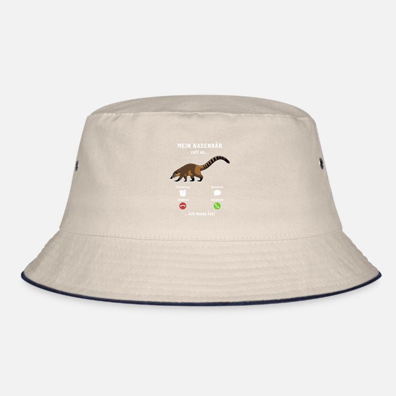Mein Nasenbär ruft an - ich muss los - Spruch Bucket Hat