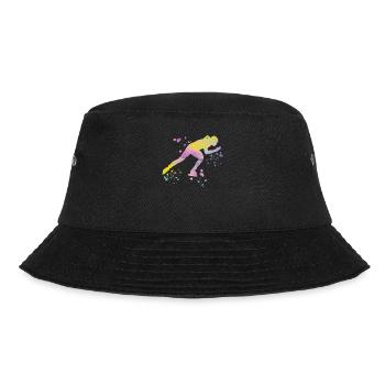 Speed skater Sportswoman Speed Skating - Bucket Hat - black - Front - Lela (165cm)