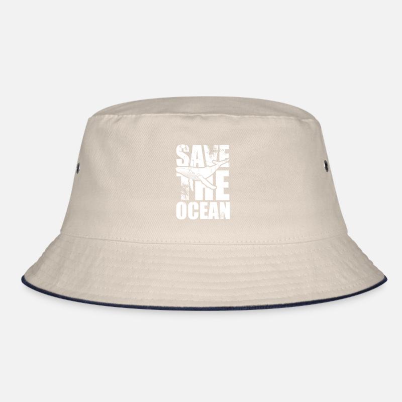 Save the ocean - Wal - Buckelwal - Geschenk Bucket Hat