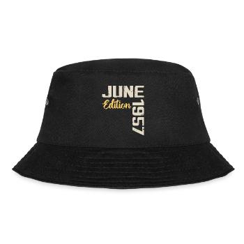 Born in June 1957 Gift June 1957 Birthday - Bucket Hat - black - Front - Lela (165cm)