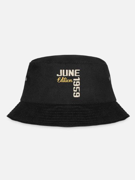 Jahrgang Juni 1959 Geschenk Juni 1959 Geburtstag - Bucket Hat - Schwarz