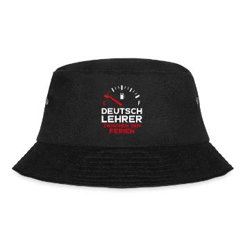 LUSTIG DEUTSCHLEHRER SCHULE FERIEN LEHRER - Bucket Hat - Schwarz - Vorne - Lela (165cm)