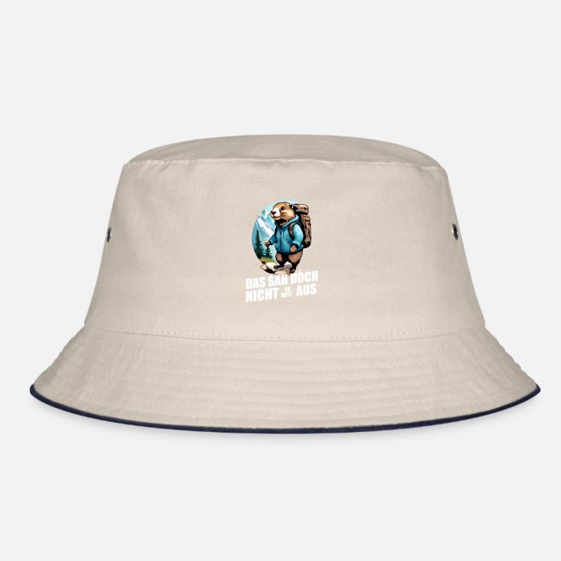Murmeltier Wanderspruch wandern Berge so weit Bucket Hat