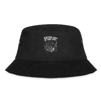 Catch me if you can – Angler Motiv - Bucket Hat - Schwarz - Vorne - Lela (165cm)