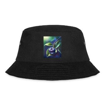 Schöne Heidelbeere auf einem Blatt - Bucket Hat - Schwarz - Vorne - Lela (165cm)