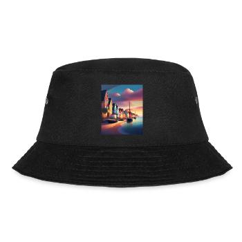 Hafen der Stadt Dänemark - Bucket Hat - Schwarz - Vorne - Lela (165cm)