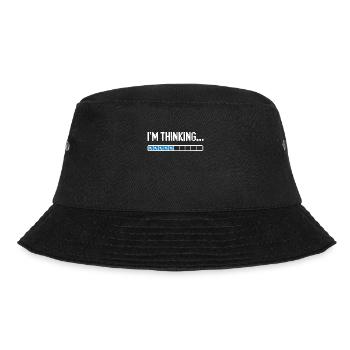 I'm thinking please wait funny nerd loading brain - Bucket Hat - black - Front - Lela (165cm)