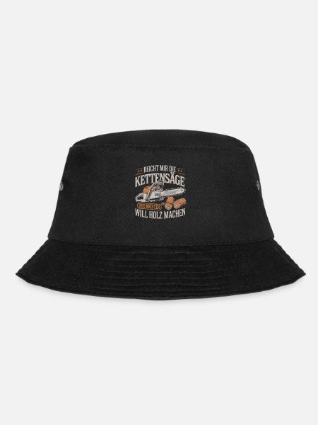 Der Meister will Holz machen Kettensäge Holzfäller - Bucket Hat - Schwarz