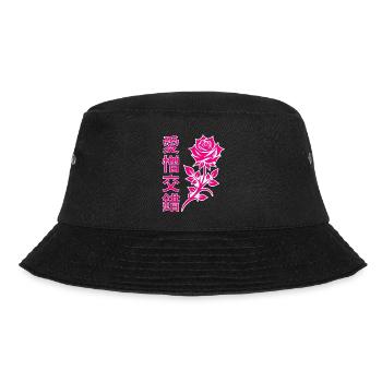 Japanese Rose Streetwear Love/Hate Combines - Bucket Hat - black - Front - Lela (165cm)