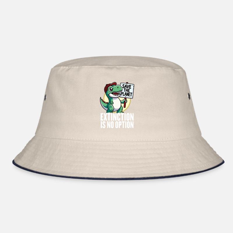 Extinction is no option Dinosaur Environmental Bucket Hat