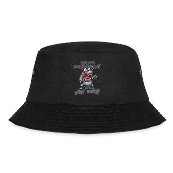 Nilpferd Lieber durchgeknallt als einer von euch - Bucket Hat - Schwarz - Vorne - Lela (165cm)