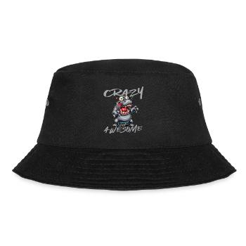 Crazy but Awesome Nilpferd Comic Stil - Bucket Hat - Schwarz - Vorne - Lela (165cm)