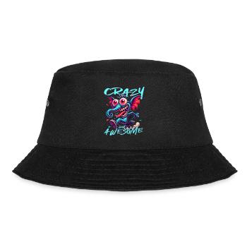 Crazy but Awesome Elefant Comic Stil - Bucket Hat - Schwarz - Vorne - Lela (165cm)