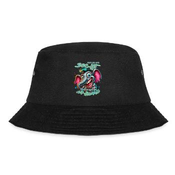 Wenn ihr mich sucht, ich bin am Rande des Wahnsinn - Bucket Hat - Schwarz - Vorne - Lela (165cm)