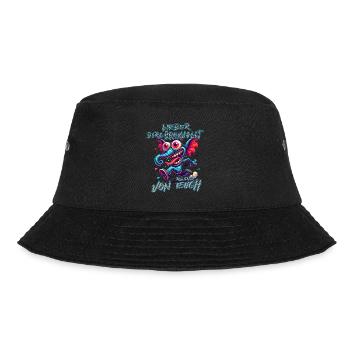 Lieber verrückt als einer von euch – Elefant - Bucket Hat - Schwarz - Vorne - Lela (165cm)