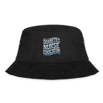 Diabetes-Krankenschwester Ausbilder Diabetes-Bewusstsein - Bucket Hat - Schwarz - Vorne - Lela (165cm)