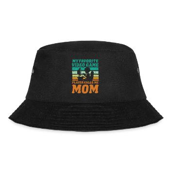 Mein Lieblings-Videospielspieler nennt mich Mama - Bucket Hat - Schwarz - Vorne - Lela (165cm)