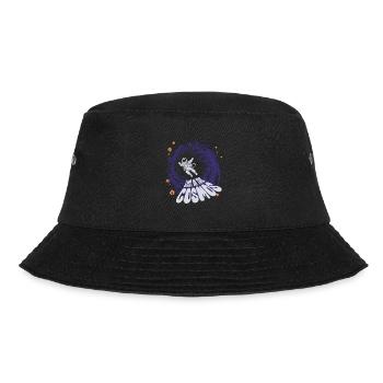 Lost in the Cosmos - Astronaut - Weltall - Bucket Hat - Schwarz - Vorne - Lela (165cm)