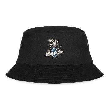Grantler - basst scho, Festzelt, Bier und Gaudi - Bucket Hat - Schwarz - Vorne - Lela (165cm)